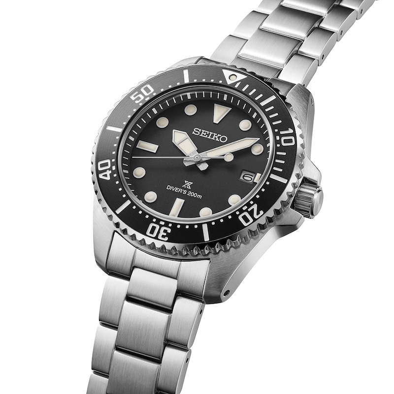 Main Image 2 of Seiko Prospex Men's &quot;Pure Black&quot; Solar Diver's Stainless Steel Watch