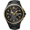 Thumbnail Image 1 of Seiko Men's Coutura Solar Chronograph Gold Feature Dial Black Bracelet Watch