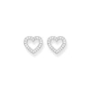 Thumbnail Image 1 of Thomas Sabo Sterling Silver White Enamel Heart Stud Earrings