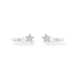 Thomas Sabo Sterling Silver Cubic Zirconia Star Ear Climber Stud Earrings