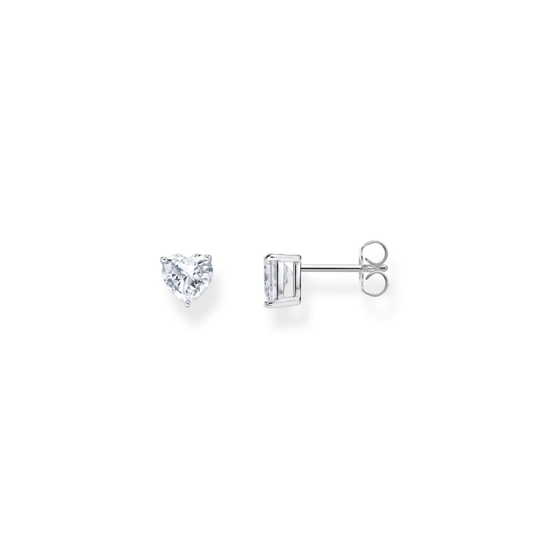 Main Image 1 of Thomas Sabo Sterling Silver Heart Cubic Zirconia Stud Earrings