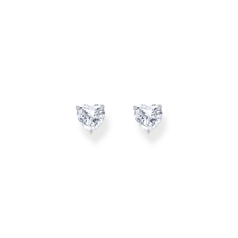 Main Image 2 of Thomas Sabo Sterling Silver Heart Cubic Zirconia Stud Earrings