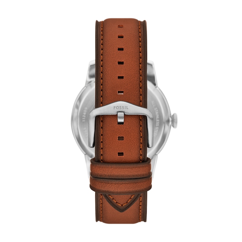 Main Image 3 of Fossil Men's Green Open Heart Dial Brown Leather Strap Watch