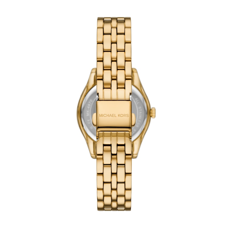 Main Image 3 of Michael Kors Harlowe Ladies' Green MOP Dial Gold Tone Stainless Steel Watch