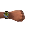 Thumbnail Image 4 of Diesel Streamline Men's Green Iridescent Dial Black Leather Strap Watch