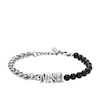 Thumbnail Image 1 of Diesel Men's Sterling Silver Bold Logo Beaded Bracelet