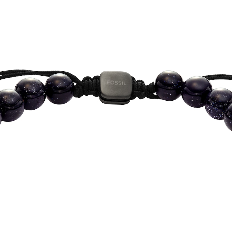 Main Image 2 of Fossil Men's Galaxy Beads Navy Reconstructed Sandstone Beaded Bracelet