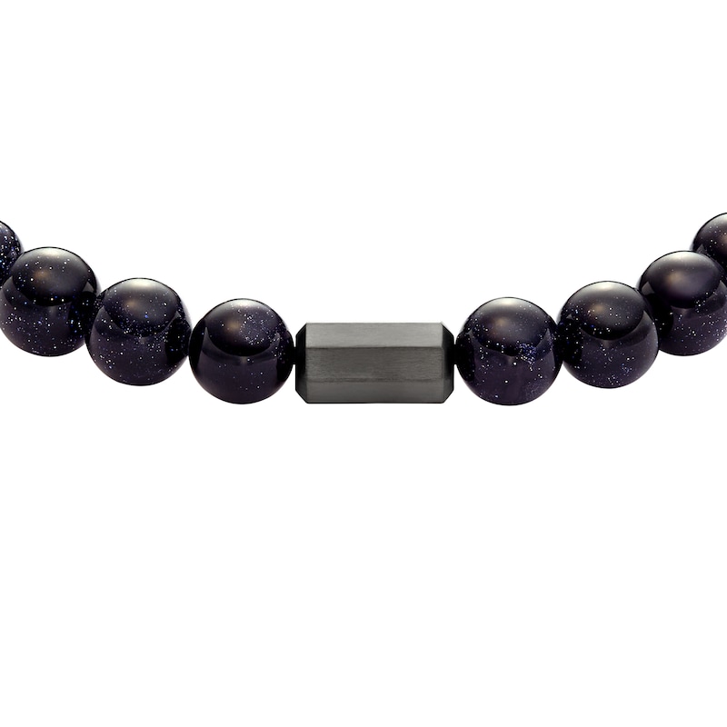 Main Image 3 of Fossil Men's Galaxy Beads Navy Reconstructed Sandstone Beaded Bracelet