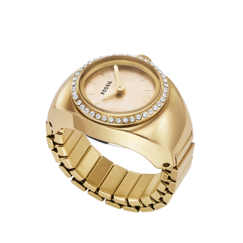 Main Image 1 of Fossil Ladies' Two Hand Gold Tone Stainless Steel Watch Ring