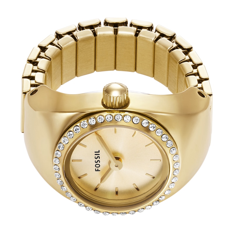 Main Image 2 of Fossil Ladies' Two Hand Gold Tone Stainless Steel Watch Ring