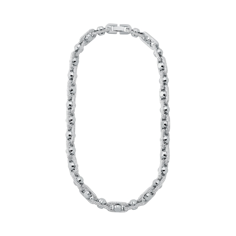 Main Image 1 of Michael Kors Ladies' Bold Cubic Zirconia Paperlink Chain Necklace