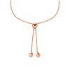 Thumbnail Image 2 of Michael Kors Ladies' 14ct Rose Gold Plated Sterling Silver Slider Chain Bracelet