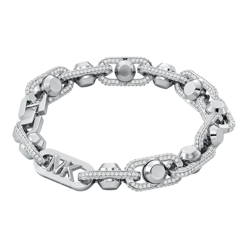 Main Image 1 of Michael Kors Ladies' Bold Cubic Zirconia Paperlink Chain Bracelet