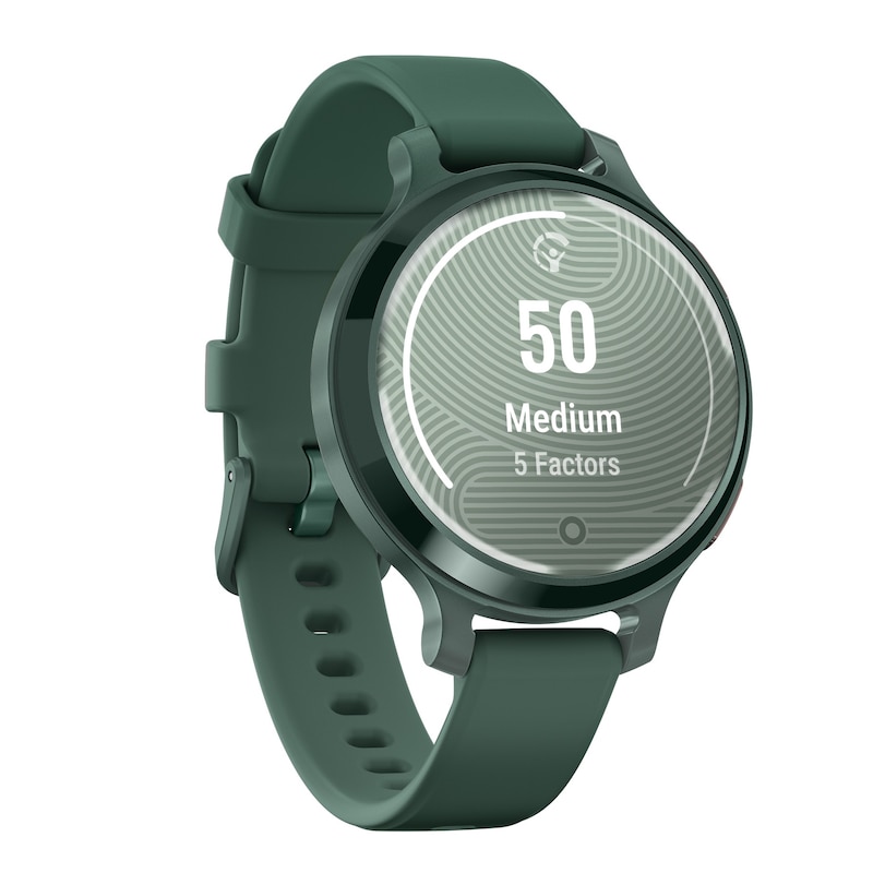 Main Image 3 of Garmin Lily Digital Green Silicone Strap Smartwatch