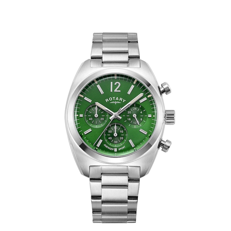 Main Image 1 of Rotary Men's Green Chronograph Dial Stainless Steel Bracelet Watch