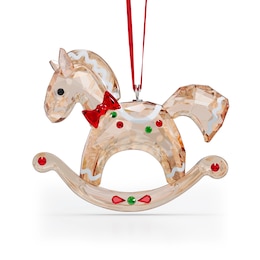 Swarovski Holiday Cheers Gingerbread Rocking Horse Ornament