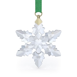 Swarovski Annual Edition Green Ribbon Little Snowflake Ornament 2024