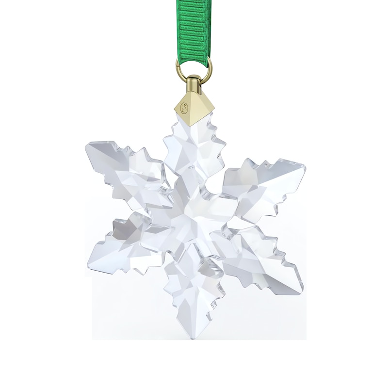 Main Image 3 of Swarovski Annual Edition Green Ribbon Little Snowflake Ornament 2024