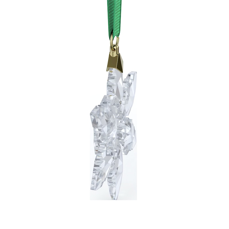 Main Image 4 of Swarovski Annual Edition Green Ribbon Little Snowflake Ornament 2024