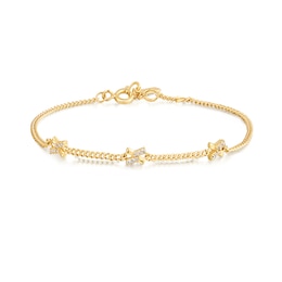 Ania Haie Gold Tone Cross Station Bracelet