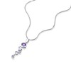 Thumbnail Image 2 of Sterling Silver Round Bezel Set Purple Cubic Zirconia Pendant Necklace