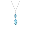 Thumbnail Image 1 of Sterling Silver Navette Aqua Bohemica Twist Pendant Necklace