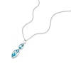 Thumbnail Image 2 of Sterling Silver Navette Aqua Bohemica Twist Pendant Necklace