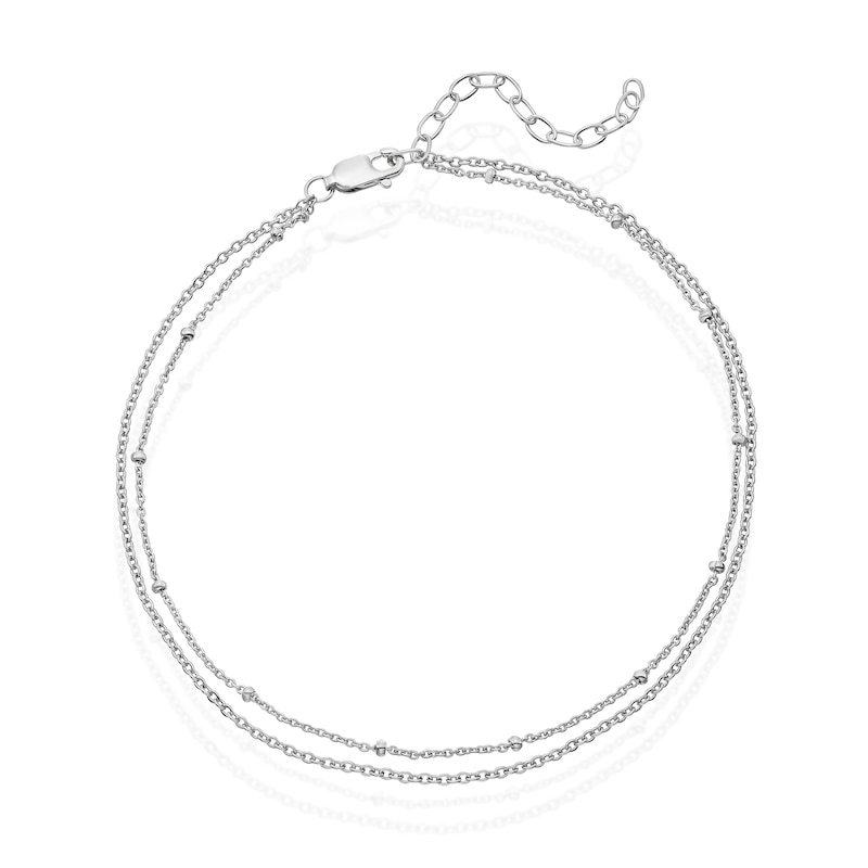 Main Image 1 of Sterling Silver Double Strand Anklet