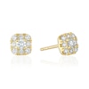 Thumbnail Image 1 of 9ct Yellow Gold 0.25ct Lab Grown Diamond Cushion Earrings