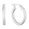 Thumbnail Image 1 of Sterling Silver Diamond Cut 15mm Hoop Earrings