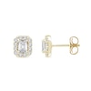 Thumbnail Image 1 of 9ct Yellow Gold 0.40ct Lab Grown Diamond Emerald Earrings