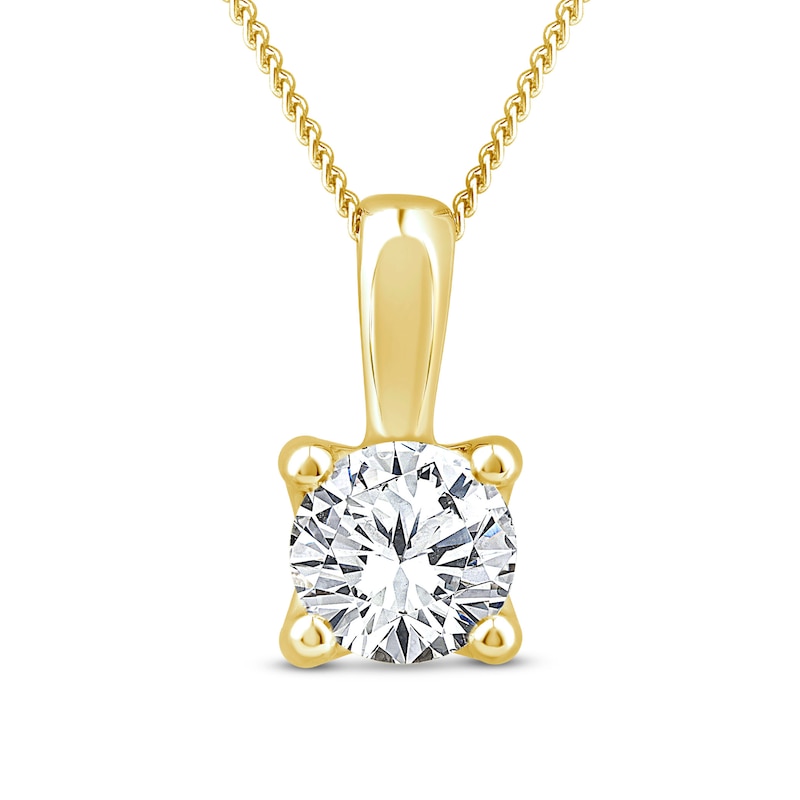 Main Image 1 of 9ct Yellow Gold 0.50ct Lab Grown Diamond Necklace