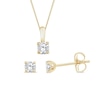 Thumbnail Image 1 of 9ct Yellow Gold 0.30ct Lab Grown Diamond Earring & Pendant Set