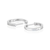 Thumbnail Image 2 of 9ct White Gold 0.15ct Diamond Channel Set Hoop Earrings