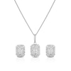 Thumbnail Image 1 of 9ct White Gold 0.33ct Diamond Princess Cut Earring & Necklace Box Set