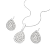 Thumbnail Image 2 of 9ct White Gold 0.33ct Diamond Pear Shaped Earring & Necklace Box Set