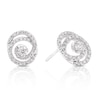 Thumbnail Image 1 of 9ct White Gold 0.40ct Lab Grown Diamond Interlink Circle Stud Earrings