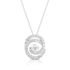 Thumbnail Image 1 of 9ct White Gold 0.25ct Lab Grown Diamond Interlink Circle Pendant 18" Necklace