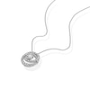 Thumbnail Image 2 of 9ct White Gold 0.25ct Lab Grown Diamond Interlink Circle Pendant 18&quot; Necklace