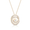 Thumbnail Image 1 of 9ct Yellow Gold 0.25ct Lab Grown Diamond Interlink Circle Pendant 18&quot; Necklace