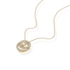 Thumbnail Image 2 of 9ct Yellow Gold 0.25ct Lab Grown Diamond Interlink Circle Pendant 18" Necklace