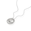 Thumbnail Image 2 of 9ct White Gold 0.40ct Lab Grown Diamond Interlink Circle Pendant 18" Necklace