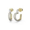 Thumbnail Image 1 of Guess 17mm Pavé Set Heart Chain Gold Tone Earrings