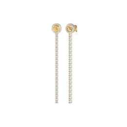 Guess Logo 4G Logo Cubic Zirconia 3mm Drop Earrings