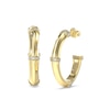 Thumbnail Image 1 of Guess Bamboo & Crystal 32mm Gold Tone Hoop Earrings