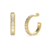 Thumbnail Image 1 of Guess Golden Globe Baguette Stone Gold Tone Hoop Earrings