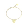 Thumbnail Image 1 of Guess 14mm Heart Charm Gold Tone Bracelet