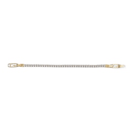 Guess Logo 5mm Cubic Zirconia Gold Tone Tennis Bracelet