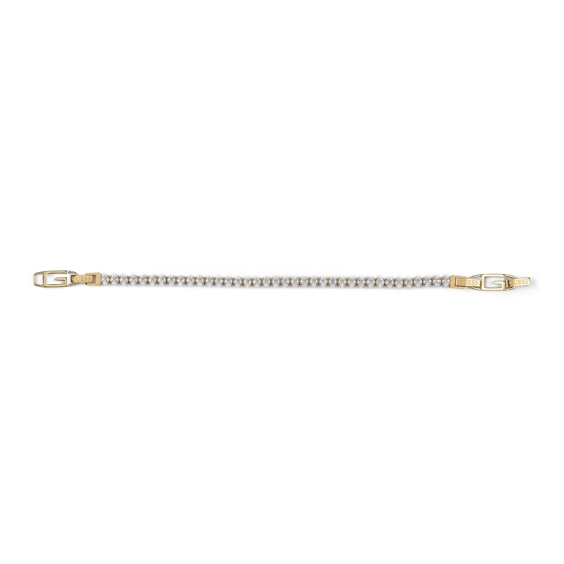 Main Image 1 of Guess Logo 5mm Cubic Zirconia Gold Tone Tennis Bracelet