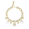 Thumbnail Image 1 of Guess Enamel Pavé Set Heart Gold Tone Charm Bracelet